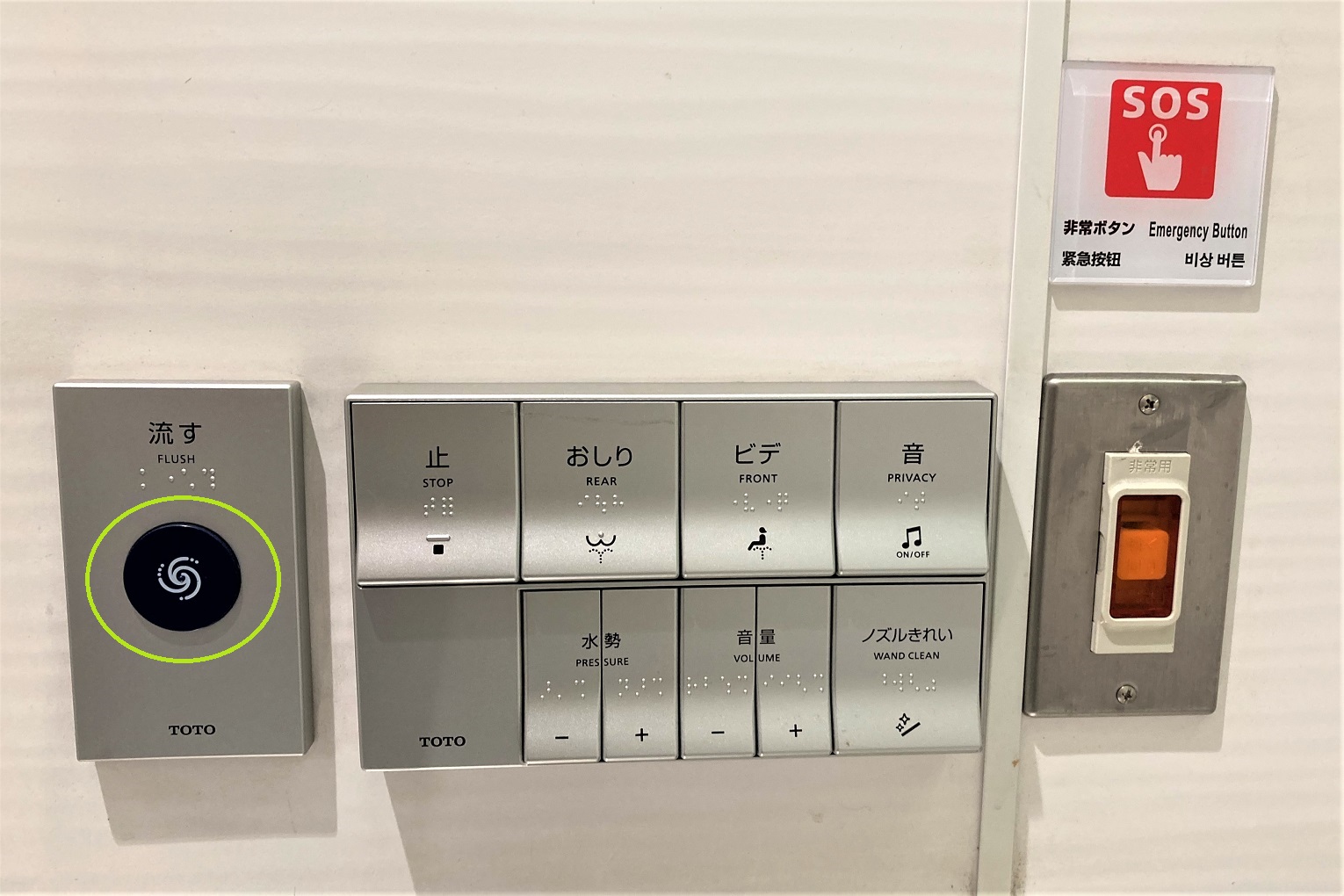 日本のトイレのボタンの意味 Kokoro Vj